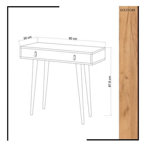 Bufet, Mod Design, Dokka, 80x87.6x30 cm, Stejar / Alb