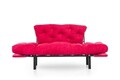 Canapea extensibilă cu 2 locuri, Futon, 859FTN1244, Metal, Fucsia