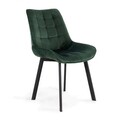 Scaun Colin, Homla, 63x51x88 cm, metal/catifea, verde