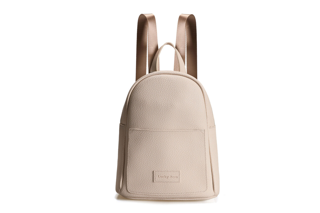 Rucsac, Lucky Bees, 528 Cream, piele ecologica, crem - 2 | YEO