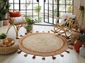 Covor Istanbul Orange, Flair Rugs, D150 cm, iuta, portocaliu