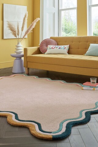 Covor Leo Scallop Border Multi, Flair Rugs, 160x230 cm, lana, multicolor