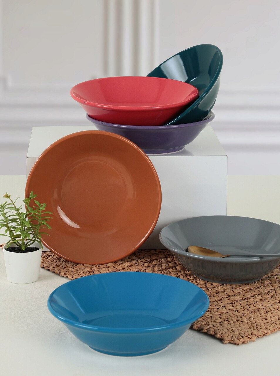 Set farfurii, Keramika, 275KRM1847, 100% CERAMICA / , Nu absoarbe apa, Multicolor