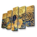 Set 5 tablouri decorative, 5PATK-234, Canvas, 19 x 70 cm, Multicolor