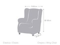 Husa fotoliu elastica bi-stretch, Aquiles, wing chair, rosu granat C/8