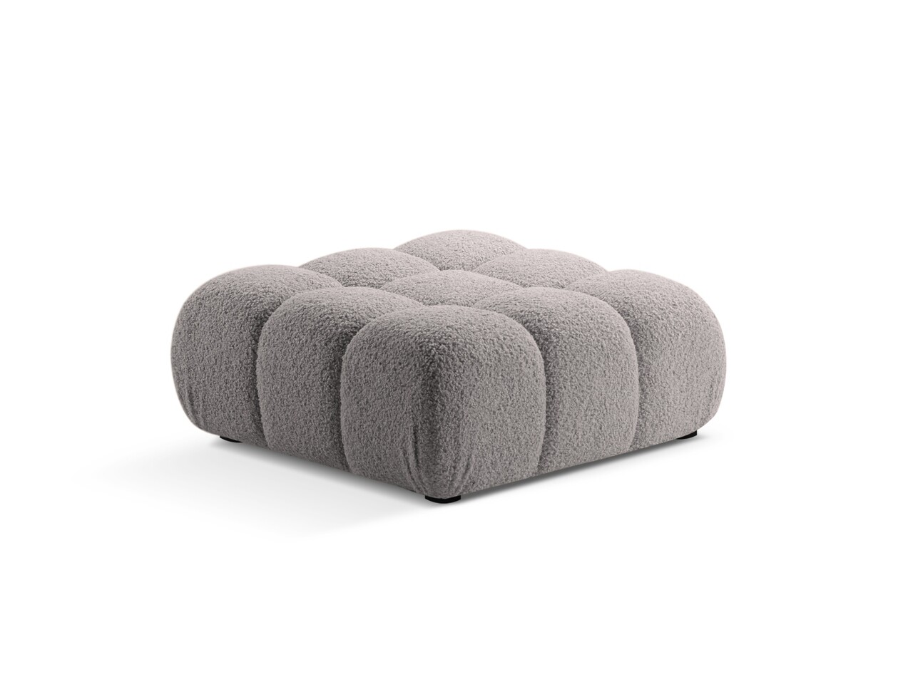 Taburet, Bellis-213, Micadoni Home, 94x94x43 cm, tesatura boucle, gri deschis - 1 | YEO