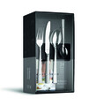 Set tacamuri, 24 piese, Jewel, inox, argintiu