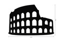 Decoratiune luminoasa LED, Colosseum, MDF, 60 LED-uri, Galben