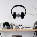 Decoratiune de perete, Just Music, Metal, Dimensiune: 70 x 66 cm, Negru