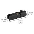 Suport pentru dus, Wenko, cu ajustare inaltime, 12.3 x 4.7 x 3.9 cm, plastic, negru