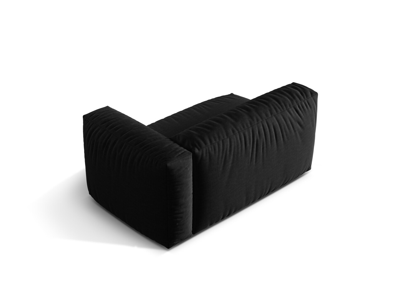 Modul dreapta pentru canapea modulara, 1 loc, Martina-169, Micadoni Home, 160x106x75 cm, tesatura structurata catifelata, negru - 1 | YEO