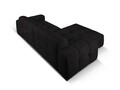 Coltar stanga 4 locuri, Kendal, Micadoni Home, BL, 256x173x79 cm, catifea, negru