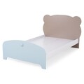 Pat 120x200 cm cu somiera inclusa, Teddy, L.206 l.130/140 H.103, mdf, multicolor