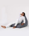 Fotoliu puf, Bean Bag Ferndale, Pyramid Bed, 145 cm, poliester impermeabil, gri fumuriu