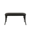 Banca, Vella, Oliver Bench, 100x49x41 cm, PAL, Negru