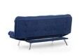 Canapea extensibila Misa Sofabed, Futon, 3 locuri, 198x128 cm, metal, bleumarin