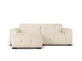 Coltar stanga 4 locuri, Kendal, Micadoni Home, BL, 256x173x79 cm, catifea, bej deschis