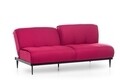 Canapea extensibila Anton Sofabed, Futon, 3 locuri, 190x130 cm, metal, rosu inchis