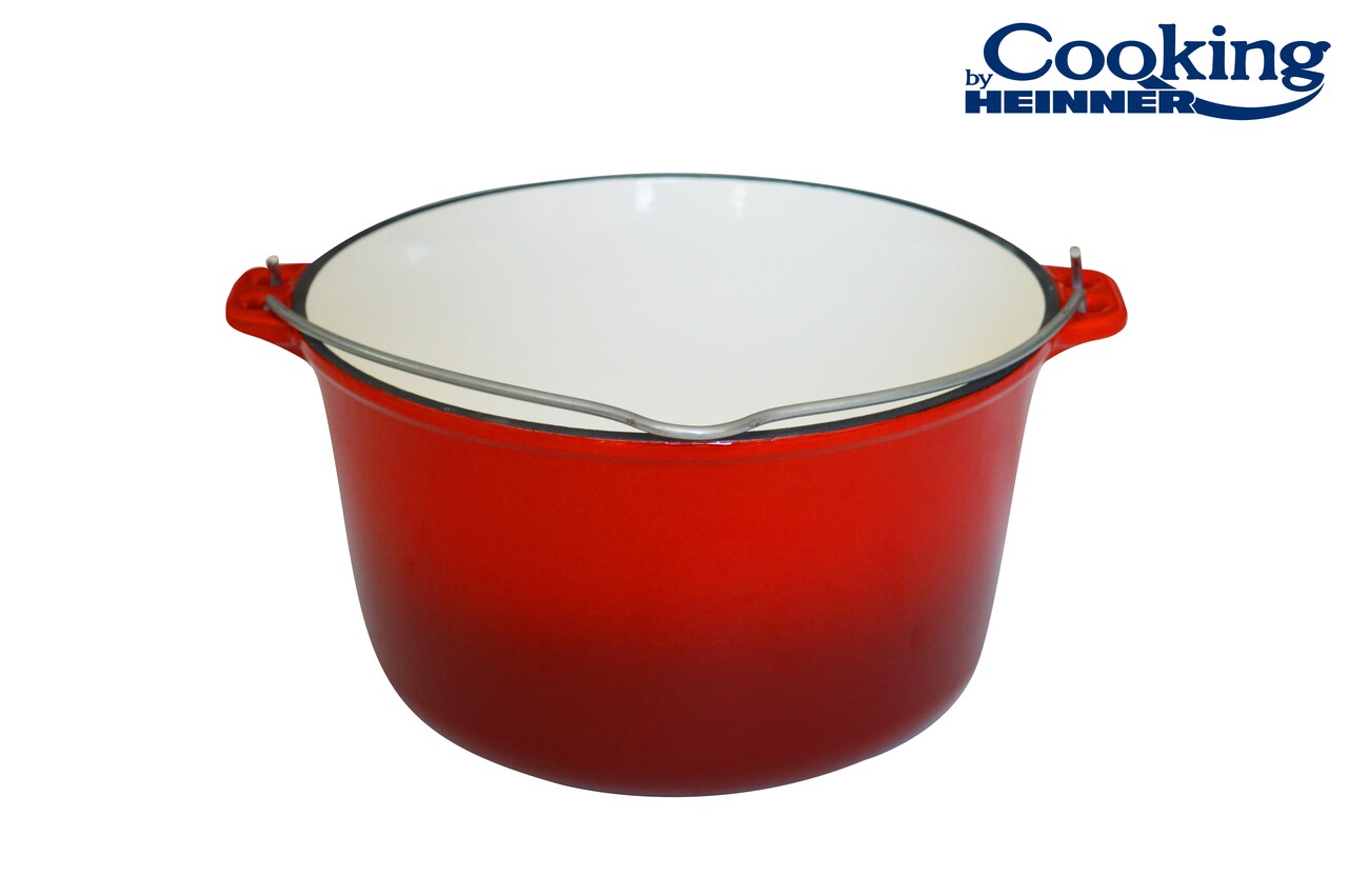 Ceaun din fonta emailata, Cooking by Heinner, 25x14 cm, 5 L, rosu - 1 | YEO