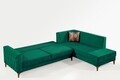 Coltar dreapta Cinar, Pandia Home, 195x87x75 cm, lemn, verde inchis