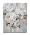 Tablou decorativ Crem Flower , Mauro Ferretti, 80x100 cm, canvas pictat manual, multicolor