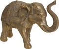 Decoratiune Elephant, 36x13x22 cm, poliston, auriu