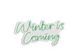 Decoratiune luminoasa LED, Winter is Coming, Benzi flexibile de neon, DC 12 V, Verde