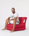 Fotoliu extensibil, Siesta, Ferndale Bean Bag, 55 - 180 cm, poliester impermeabil, rosu