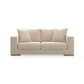 Canapea fixa Davos, Ndesign, 2 locuri, 200x100x82 cm, lemn, crem