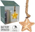 Decoratiune luminoasa Rope Star, 15 LED-uri, Ø18 cm, sticla