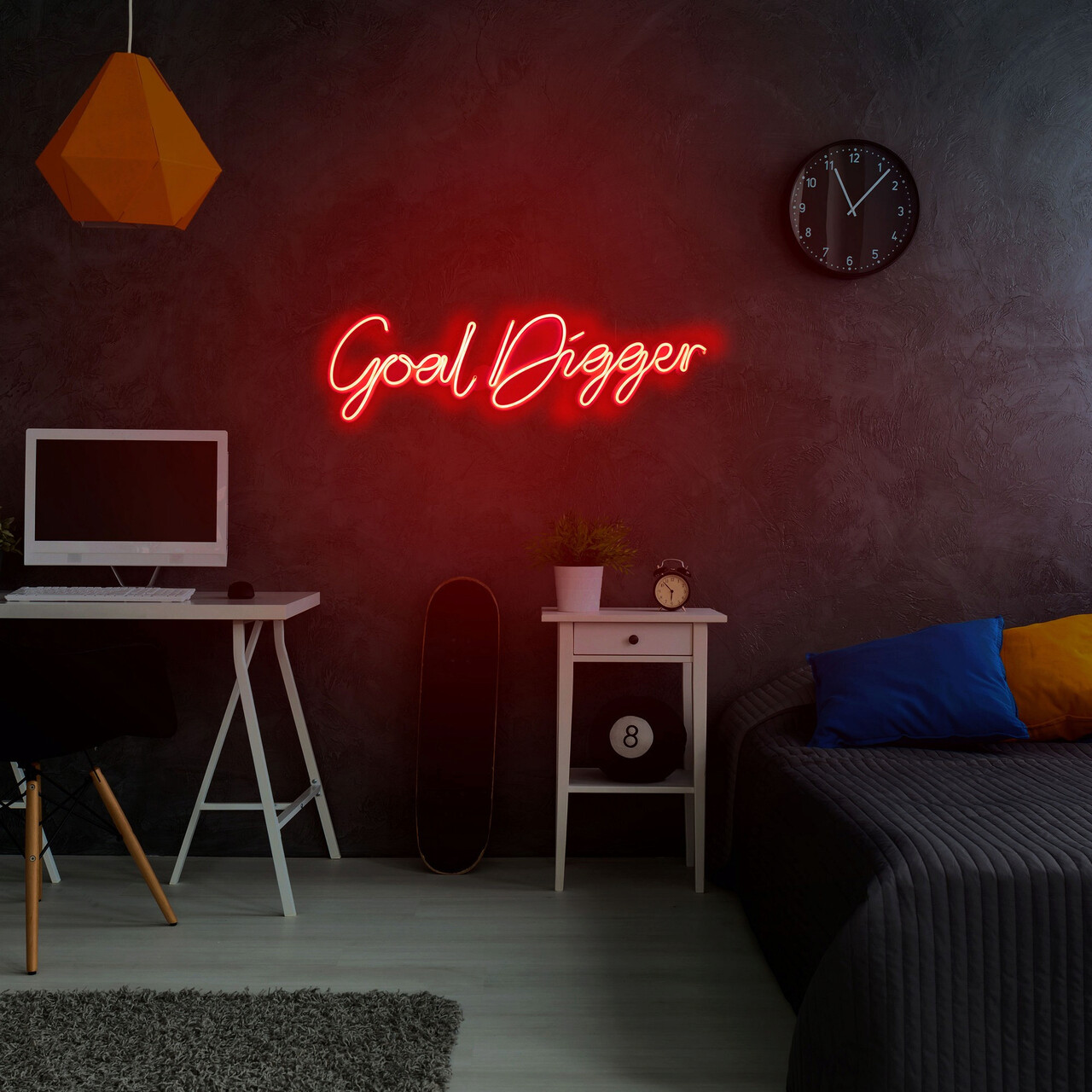 Decoratiune luminoasa LED, Goal Digger, Benzi flexibile de neon, DC 12 V, Rosu - 1 | YEO