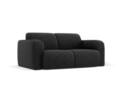 Canapea 2 locuri, Molino-140, Micadoni Home, 170x95x72 cm, tesatura chenille din poliester, negru