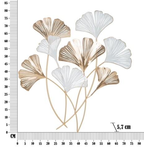 Decoratiune de perete 3D Rixy-B, 74x80.6 cm, fier, multicolor