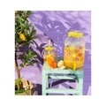 Dispenser pentru bauturi Citrus, Decoris, 4 L, 16x16x25 cm, sticla, transparent