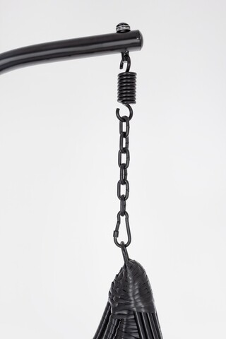 Leagan de gradina/terasa Torres, Bizzotto, Ø105 x 195 cm, otel/fibre sintetice, perne din poliester, negru