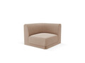 Modul canapea colt 1 loc, Miley, Micadoni Home, BL, 85x85x74 cm, catifea, cappuccino