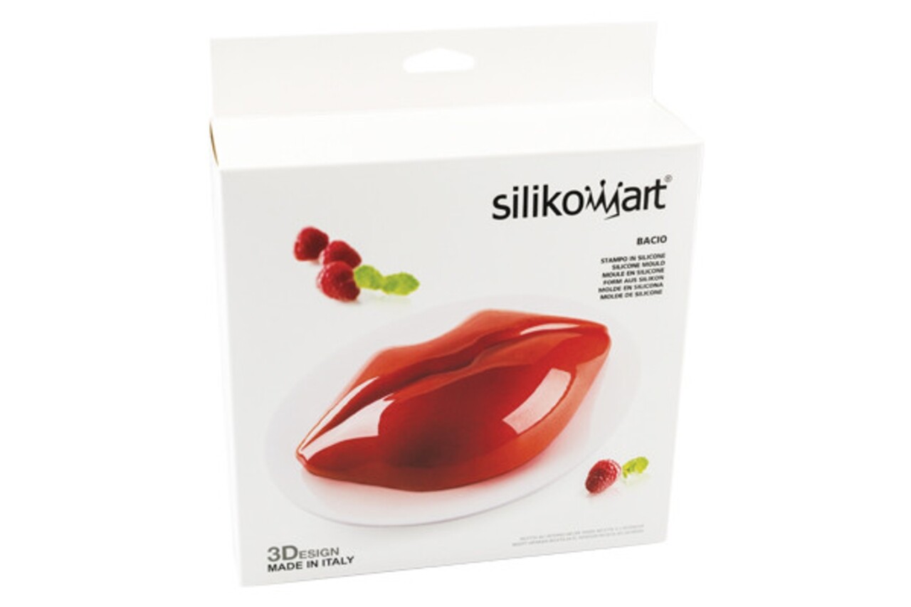 Forma De Copt Din Silicon Bacio, Silikomart, Matrita Flexibila, 1.2 L, 25x15 Cm