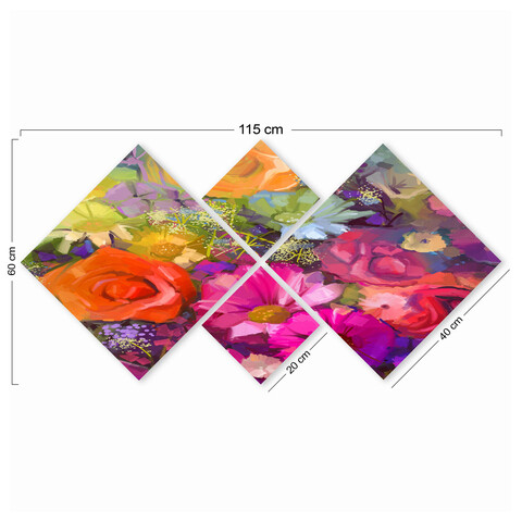 Set 4 tablouri decorative, 4MDF282842702, MDF, Imprimat UV, Multicolor