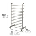 Suport mobil pentru 42 de perechi de incaltaminte, Wenko, Giant, extensibil, 43 x 125.5 x 67-116 cm, metal