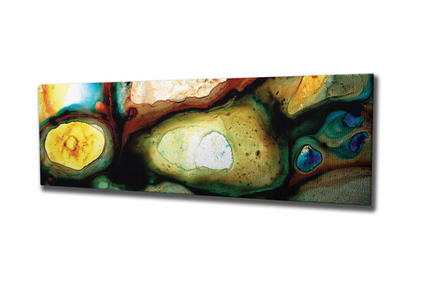 Tablou decorativ, PC158, Canvas, Lemn, Multicolor