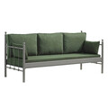 Canapea de gradina cu 3 locuri, Heaven, Lalas, 210x92x76 cm, Maro / Verde