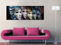 Tablou decorativ, PC049, Canvas, 30 x 80 cm, Multicolor