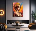 Tablou decorativ Samira -A, Mauro Ferretti, 72x102 cm, canvas pictat/lemn de brad, multicolor