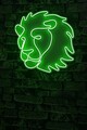 Decoratiune luminoasa LED, Lion,  Benzi flexibile de neon, DC 12 V, Verde