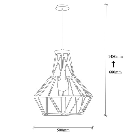 Candelabru, Nitid, Fellini - MR - 990, E27, 100 W, metal