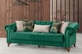 Canapea Pedesa-toledo35, Pandia Home, 235x90x85 cm, lemn, verde inchis