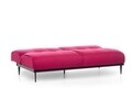 Canapea extensibila Anton Sofabed, Futon, 3 locuri, 190x130 cm, metal, rosu inchis