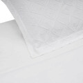 Lenjerie de pat dubla King Size cu broderie Tuffata, Heinner Home, 220x240 cm, microfibra 100 GSM, alb