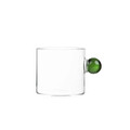 Ceasca pentru cafea Bobbly, Homla, 100 ml, sticla borosilicata, transparent/verde