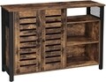 Bufet inferior, Vasagle, 114 x 33 x 75 cm, otel/PAL, maro rustic